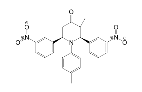 cis-3,3-dimethyl-2,6-bis(3-nitrophenyl)-1-p-tolylpiperidin-4-one