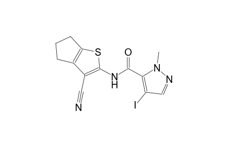 N-(3-cyano-5,6-dihydro-4H-cyclopenta[b]thien-2-yl)-4-iodo-1-methyl-1H-pyrazole-5-carboxamide