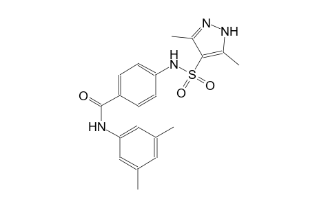 N-(3,5-dimethylphenyl)-4-{[(3,5-dimethyl-1H-pyrazol-4-yl)sulfonyl]amino}benzamide