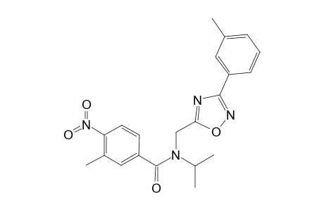 3-Methyl-N-{[3-(3-methylphenyl)-1,2,4-oxadiazol-5-yl]methyl}-4-nitro-N-(propan-2-yl)benzamide