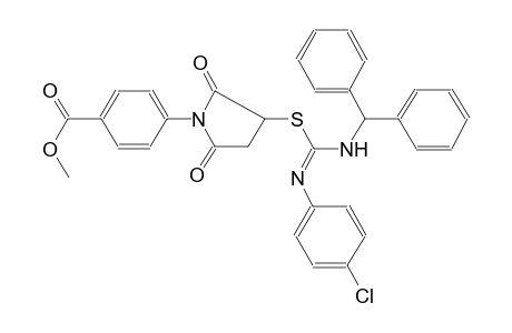 benzoic acid, 4-[3-[[(E)-[(4-chlorophenyl)imino][(diphenylmethyl)amino]methyl]thio]-2,5-dioxo-1-