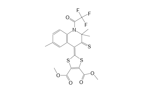 1,3-dithiole-4,5-dicarboxylic acid, 2-(2,3-dihydro-2,2,6-trimethyl-3-thioxo-1-(trifluoroacetyl)-4(1H)-quinolinylidene)-, dimethyl ester