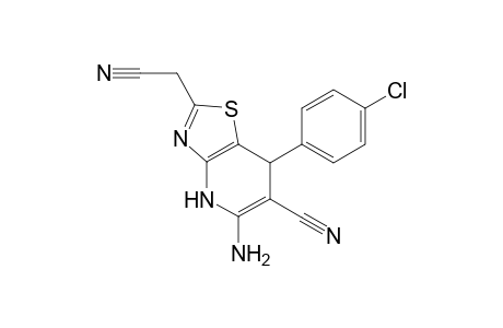 5-Amino-7-(4-chlorophenyl)-2-(cyanomethyl)-4,7-dihydrothiazolo[4,5-b]pyridine-6-carbonitrile