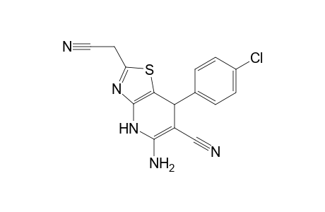 5-Amino-7-(4-chlorophenyl)-2-(cyanomethyl)-4,7-dihydrothiazolo[4,5-b]pyridine-6-carbonitrile