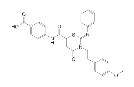 4-({[(2Z)-3-[2-(4-methoxyphenyl)ethyl]-4-oxo-2-(phenylimino)tetrahydro-2H-1,3-thiazin-6-yl]carbonyl}amino)benzoic acid