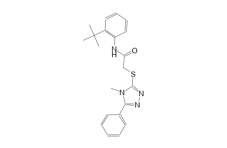 N-(2-tert-butylphenyl)-2-[(4-methyl-5-phenyl-4H-1,2,4-triazol-3-yl)sulfanyl]acetamide