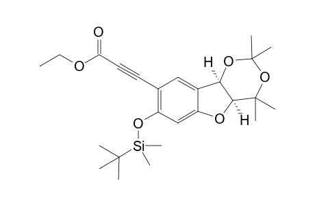 Ethyl 3-((4aS,9bR)-7-((tert-butyldimethylsilyl)oxy)-2,2,4,4-tetramethyl-4a,9bdihydro-4H-[1,3]dioxino[5,4-b]benzofuran-8-yl)propiolate
