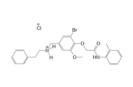 N-{3-bromo-5-methoxy-4-[2-oxo-2-(2-toluidino)ethoxy]benzyl}-2-phenylethanaminium chloride