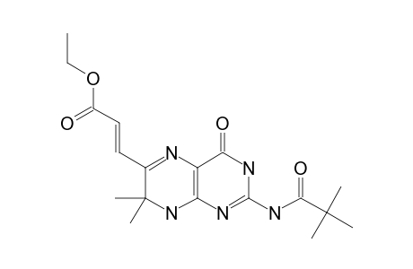 7,8-DIHYDRO-7,7-DIMETHYL-2-PIVALOYLAMINO-6-(2-ETHOXYCARBONYLVINYL)-PTERIDIN-4(3H)-ONE