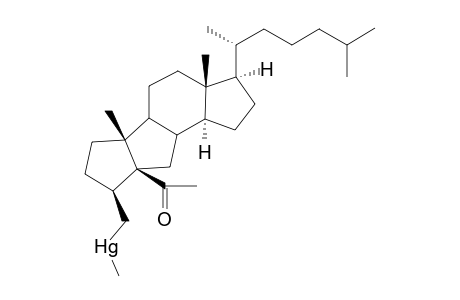 5-Acetyl-3.beta.-[(methylmercurio)methyl]-A,B-dinor-5.beta.-cholestane