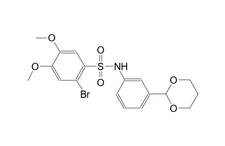 2-bromo-N-[3-(1,3-dioxan-2-yl)phenyl]-4,5-dimethoxybenzenesulfonamide