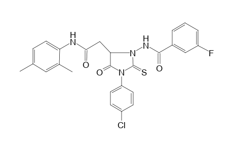 1H-Imidazole-4-acetamide, 1-(4-chlorophenyl)-N-(2,4-dimethylphenyl)-3-[(3-fluorobenzoyl)amino]tetrahydro-5-oxo-2-thioxo-