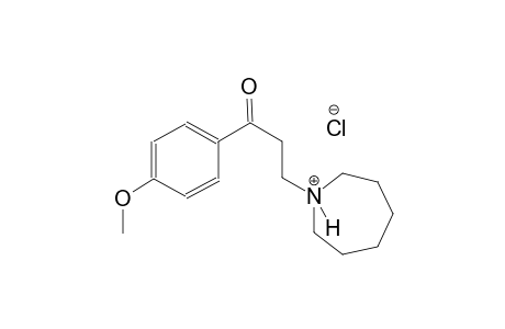 1H-azepinium, hexahydro-1-[3-(4-methoxyphenyl)-3-oxopropyl]-, chloride
