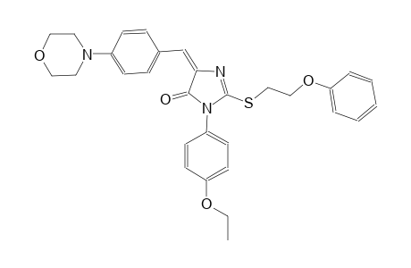 4H-imidazol-4-one, 3-(4-ethoxyphenyl)-3,5-dihydro-5-[[4-(4-morpholinyl)phenyl]methylene]-2-[(2-phenoxyethyl)thio]-, (5E)-