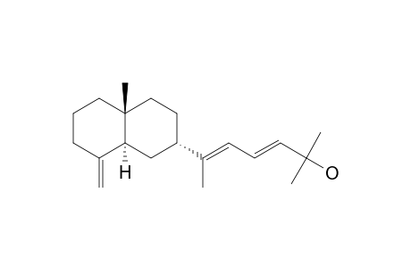 (3E,5E)-2-Methyl-6-[(2'R*,4a'S*,8a'R*)-4a'-methyl-8'-methylene-trans-perhydro-naphthalen-2-yl]-hepta-3,5-dien-2-ol