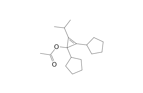 1,2-Dicyclopentyl-3-isopropyl-2-cyclopropen-1-yl acetate