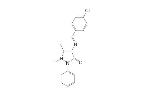 4-([(E)-(4-Chlorophenyl)methylidene]amino)-1,5-dimethyl-2-phenyl-1,2-dihydro-3H-pyrazol-3-one