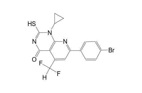 pyrido[2,3-d]pyrimidin-4(1H)-one, 7-(4-bromophenyl)-1-cyclopropyl-5-(difluoromethyl)-2-mercapto-