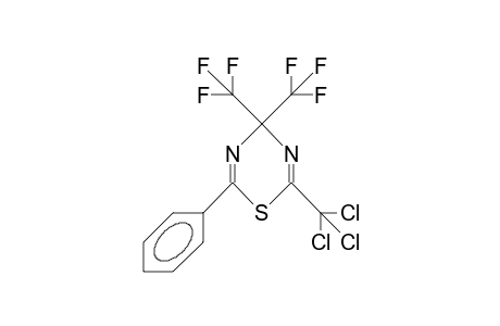 4,4-Bis(trifluoromethyl)-2-phenyl-6-trichloromethyl-4H-1,3,5-thiadiazine