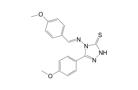 4-(4-Methoxy-benzylideneamino)-5-(4-methoxyphenyl)-2H-1,2,4-triazole-3(4H)-thione