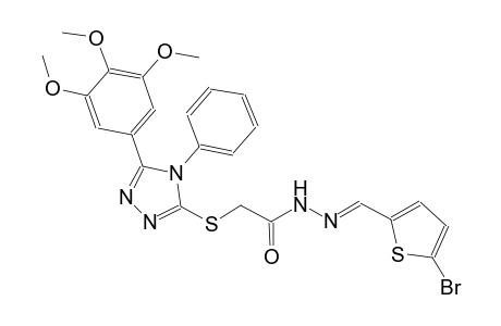 N'-[(E)-(5-bromo-2-thienyl)methylidene]-2-{[4-phenyl-5-(3,4,5-trimethoxyphenyl)-4H-1,2,4-triazol-3-yl]sulfanyl}acetohydrazide