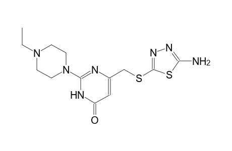 4(3H)-pyrimidinone, 6-[[(5-amino-1,3,4-thiadiazol-2-yl)thio]methyl]-2-(4-ethyl-1-piperazinyl)-