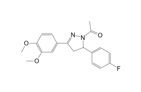 1-acetyl-3-(3,4-dimethoxyphenyl)-5-(4-fluorophenyl)-4,5-dihydro-1H-pyrazole
