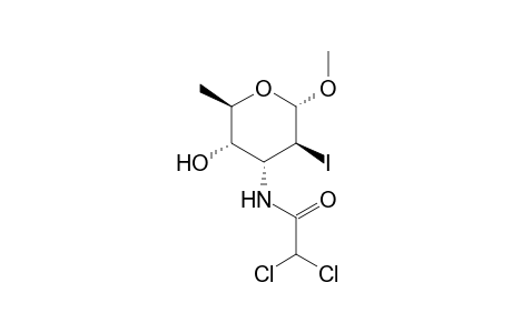 .alpha.-DL-Altropyranoside, methyl 2,3,6-trideoxy-3-[(dichloroacetyl)amino]-2-iodo-