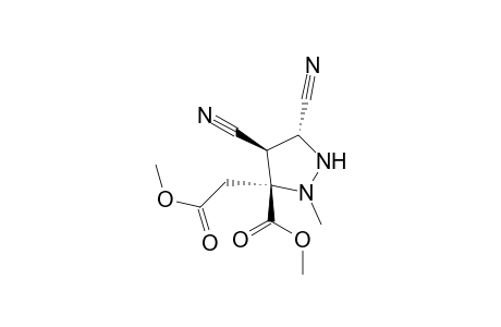 3-Pyrazolidineacetic acid, 4,5-dicyano-3-(methoxycarbonyl)-2-methyl-, methyl ester, (3.alpha.,4.beta.,5.alpha.)-(.+-.)-