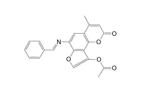 Acetic acid 6-(benzylidene-amino)-4-methyl-2-oxo-2H-furo[2,3-H]chromen-9-yl ester