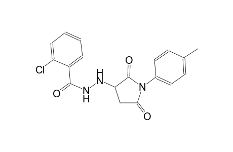 2-chloro-N'-[1-(4-methylphenyl)-2,5-dioxo-3-pyrrolidinyl]benzohydrazide