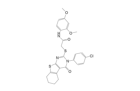 2-{[3-(4-chlorophenyl)-4-oxo-3,4,5,6,7,8-hexahydro[1]benzothieno[2,3-d]pyrimidin-2-yl]sulfanyl}-N-(2,4-dimethoxyphenyl)acetamide