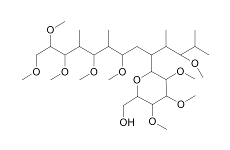 ((3,7,9,11,12,13-hexamethoxy-2,4,8,10-tetramethyltridecan-5-yl)-(6-dexoy-2,3,4-tri-o-methyl-.alpha.-L-mannopyranosid
