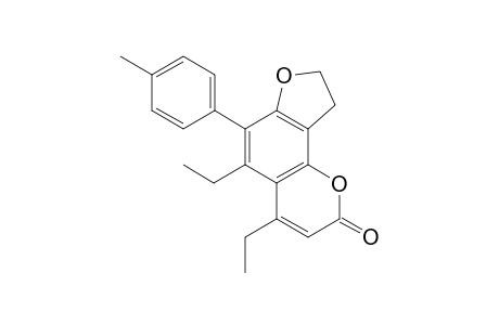 4,5-Diethyl-6-p-tolyl-8,9-dihydrofuro[2,3-h]chromen-2-one