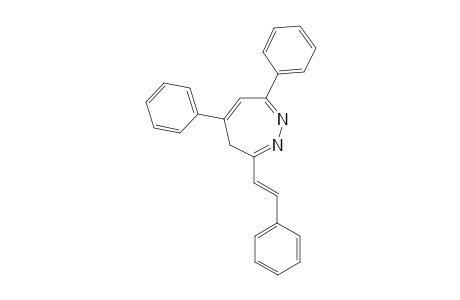 4H-1,2-Diazepine, 3,5(or 5,7)-diphenyl-7(or 3)-(2-phenylethenyl)-