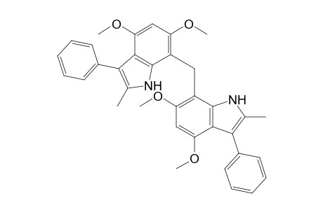 Di[4,6-dimethoxy-2-methyl-3-phenylindol-7-yl]methane