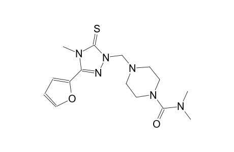4-{[3-(2-furyl)-4-methyl-5-thioxo-4,5-dihydro-1H-1,2,4-triazol-1-yl]methyl}-N,N-dimethyl-1-piperazinecarboxamide