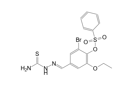 4-{(E)-[(aminocarbothioyl)hydrazono]methyl}-2-bromo-6-ethoxyphenyl benzenesulfonate