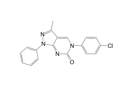 5-(4-Chlorophenyl)-3-methyl-1-phenyl-6-pyrazolo[3,4-d]pyrimidinone