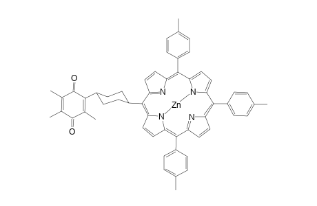 {5-[4(e)-(2,3,5-(trimethyl)-1,4-benzoquinon-6-yl)cyclohex-(e)-yl]-10,15,20-tris(4-methylphenylene)porphyrinato}zinc(II)