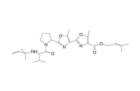 [2,4'-BIOXAZOLE]-4-CARBOXYLIC ACID, 2'-[1-[2-[(1,1-DIMETHYL-2-PROPENYL)AMINO]-3-METHYL-1-OXOBUTYL]-2-PYRROLIDINYL]-5,5'-DIMETHYL- 3-METHYL-2-BUTENYL ESTER,