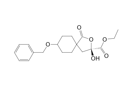 2-Oxaspiro[4.5]decane-3-carboxylic acid, 3-hydroxy-1-oxo-8-(phenylmethoxy)-, ethyl ester, cis-(.+-.)-