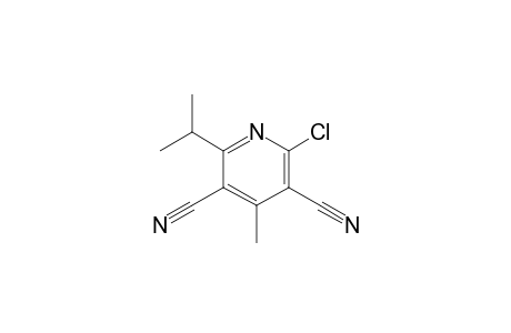 2-chloranyl-4-methyl-6-propan-2-yl-pyridine-3,5-dicarbonitrile