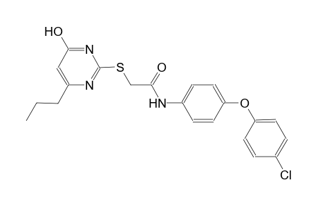 N-[4-(4-chlorophenoxy)phenyl]-2-[(4-hydroxy-6-propyl-2-pyrimidinyl)sulfanyl]acetamide