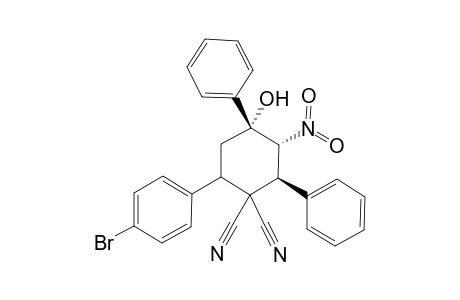 (2S,3R,4R)-6-(4-Bromo-phenyl)-4-hydroxy-3-nitro-2,4-diphenyl-cyclohexane-1,1-dicarbonitrile