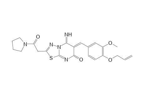 (6Z)-6-[4-(allyloxy)-3-methoxybenzylidene]-5-imino-2-[2-oxo-2-(1-pyrrolidinyl)ethyl]-5,6-dihydro-7H-[1,3,4]thiadiazolo[3,2-a]pyrimidin-7-one