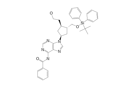 RAC-N(6)-BENZOYL-3'-([(TERT.-BUTYL)-DIPHENYLSILYLOXY]-METHYL)-2',3',5'-TRIDEOXY-5'-(HYDROXYMETHYL)-1'-A-CARBAADENOSINE;C-4-[6-(BENZOYLAMINO)-9H-PU