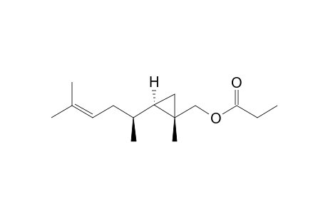 propionic acid[(1S*,2R*)-1-methyl-2-((S*)-5-methylhex-4-en-2-yl)cyclopropyl)