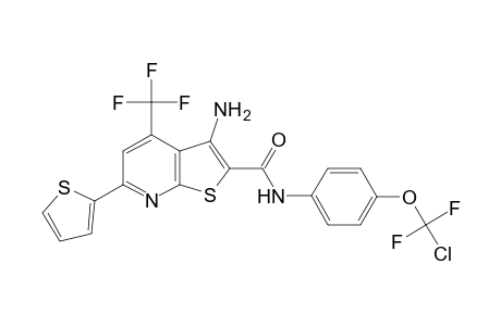 3-Amino-N-[4-[chloro(difluoro)methoxy]phenyl]-6-(2-thienyl)-4-(trifluoromethyl)thieno[2,3-b]pyridine-2-carboxamide