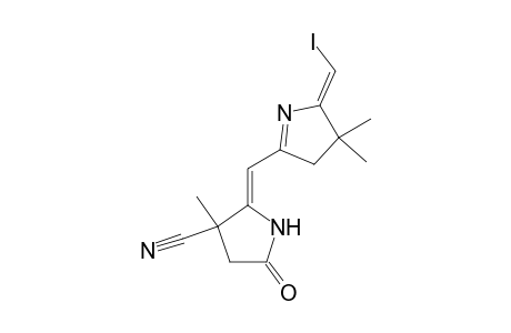 3-Cyano-5-oxo-3-methylpyrrolidine, 2-(3,3-dimethyl-2-iodomethylene-3,4(5H)-dihydropyrrol-5-yl)methylene-